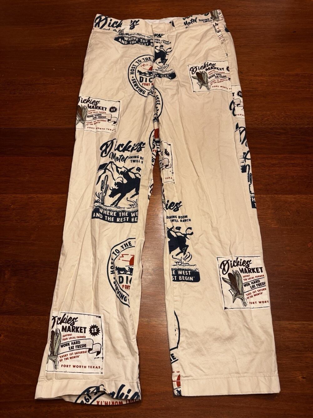 Dickies Advertising Print Pants Flour Sack Crazy All Over Print AOP Cowboy